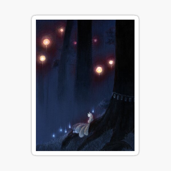 Forest Ghost - TeaKitsune Fox Yokai Sticker