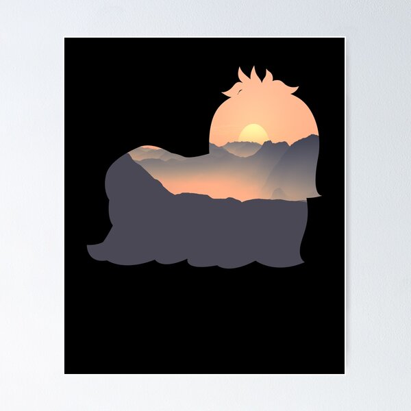 Item preview, Shih Tzu Dog Silhouette Sun Mountain Gift designed and sold by alaechamlal.