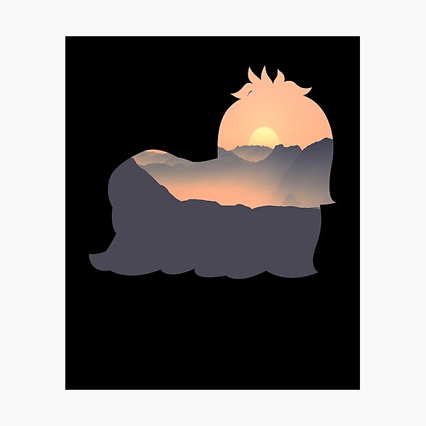 Item preview, Shih Tzu Dog Silhouette Sun Mountain Gift designed and sold by alaechamlal.