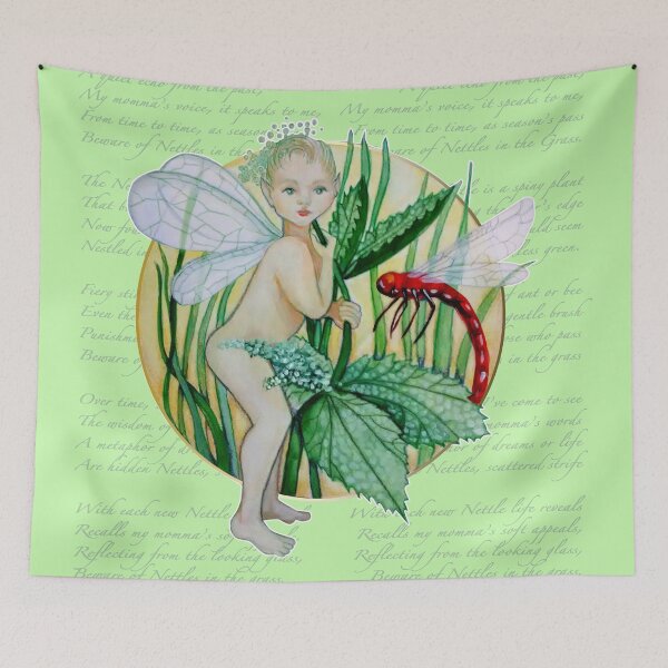 Item preview, Nettles In The Grass Fairy Poem designed and sold by artistdiat.