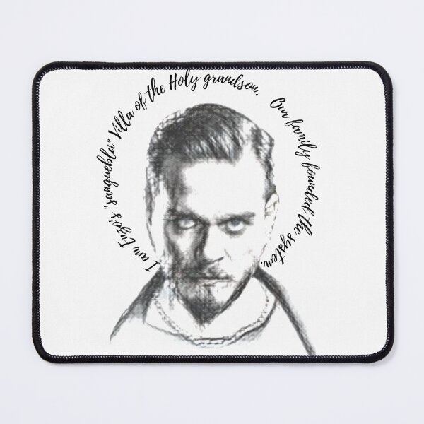 Item preview, Enzo "Sangueblú" Villa (like a saint) portrait and the short introduction. designed and sold by Mobster-Store.