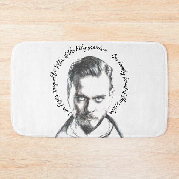 Item preview, Enzo "Sangueblú" Villa (like a saint) portrait and the short introduction. designed and sold by Mobster-Store.