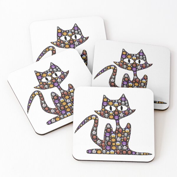 Item preview, Black Cat Emoji Style Halloween design - Black Cat Halloween designed and sold by AR Studios.