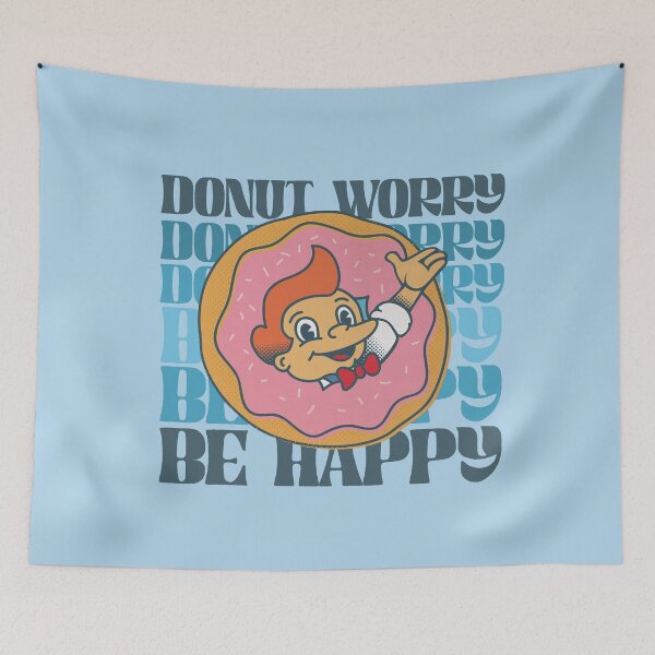 Item preview, Donut worry be happy designed and sold by retrippy.