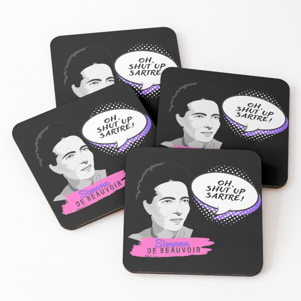 Item preview, "Oh,Shut up Sartre!" Funny Simone De Beauvoir Pink Design designed and sold by Awesomeness Store.