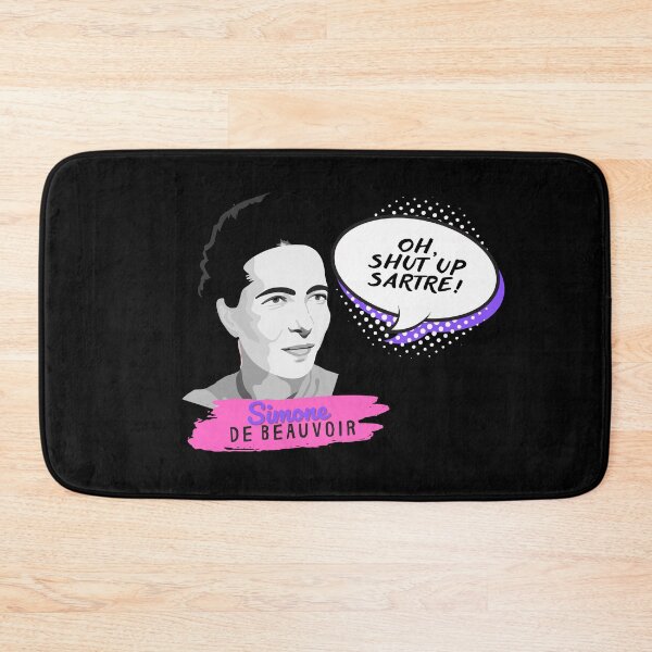 Item preview, "Oh,Shut up Sartre!" Funny Simone De Beauvoir Pink Design designed and sold by Awesomeness Store.