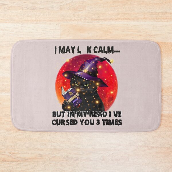 Item preview, black cat halloween i may look calm but In my head i've cursed you 3 times shirt designed and sold by CARDWELL-COWEL.