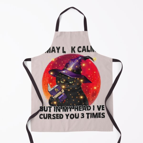 Item preview, black cat halloween i may look calm but In my head i've cursed you 3 times shirt designed and sold by CARDWELL-COWEL.