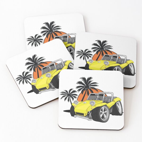 Item preview, DigiRods Fun Yellow Beach Dune Buggy Car Cartoon designed and sold by 3sistersrock.