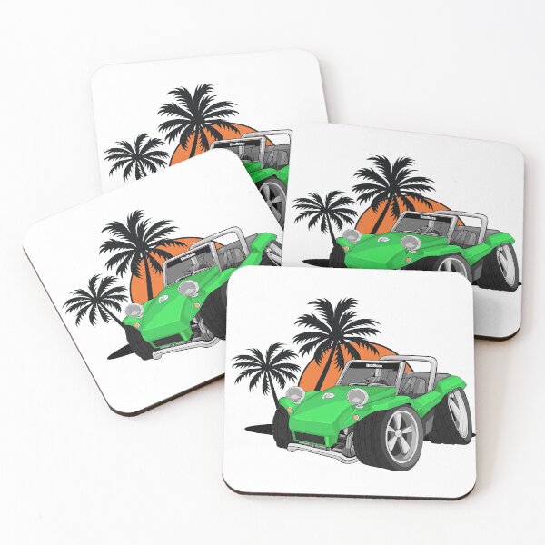 Item preview, DigiRods Fun Green Beach Dune Buggy Car Cartoon designed and sold by 3sistersrock.
