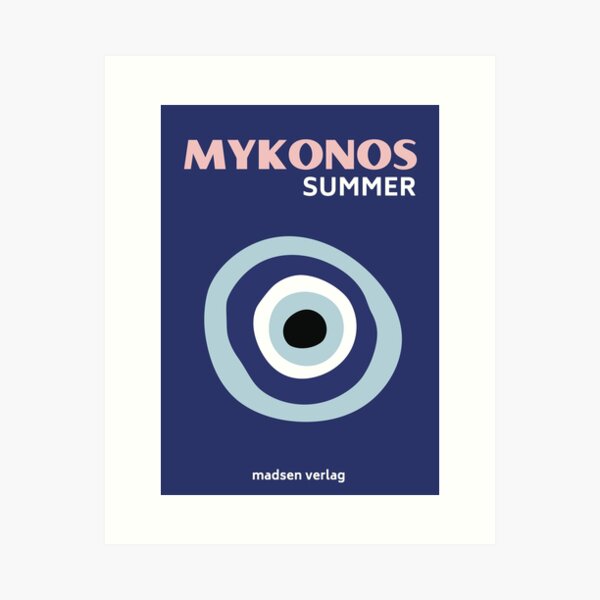 Mykonos Summer Poster Art Print