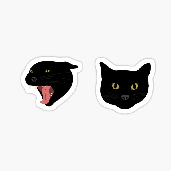 Black Cat with Yellow Eyes Sticker – Reverie Goods & Gifts