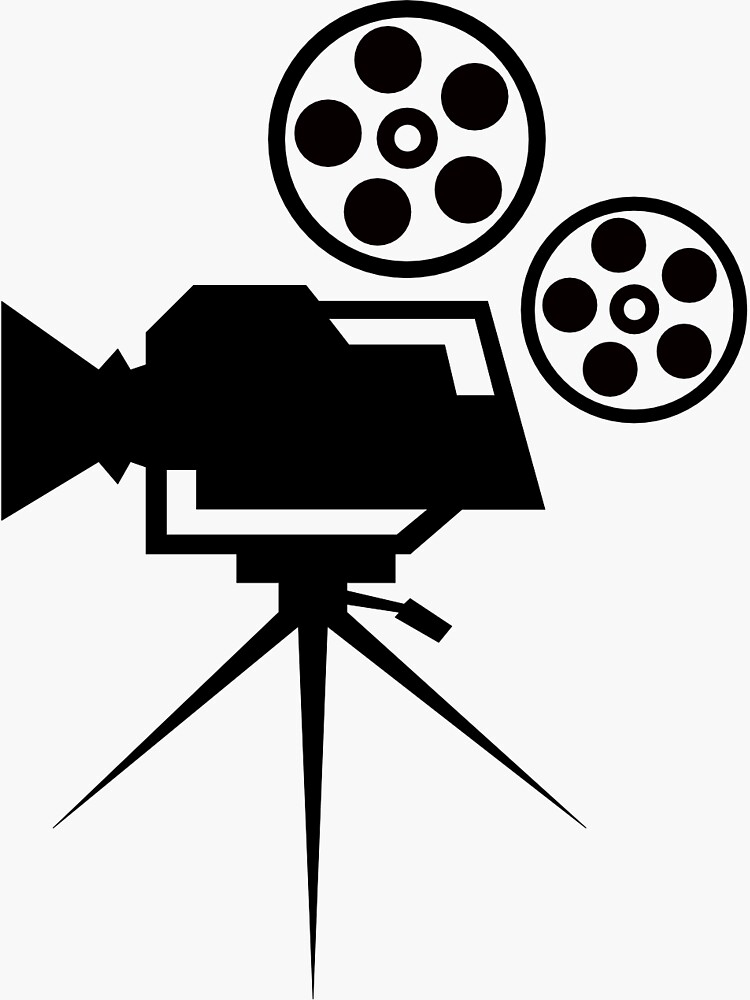 "LIGHTS CAMERA ACTION" Sticker for Sale by ImaginDesigns Redbubble