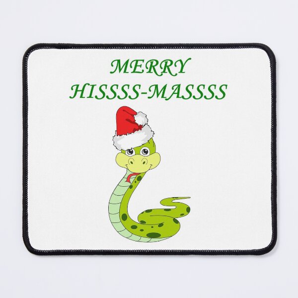 Item preview, Merry Hissss-Massss Snake - Cute Snake Wearing A Santa Hat Saying Merry Christmas designed and sold by Oaks Creations.