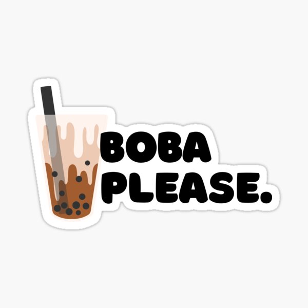 Vista previa del artículo con la obra «Bubble Tea Boba por favor», diseñado y vendido por AriesRising-.
