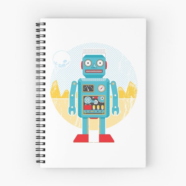 Item preview, Vintage cartoon robot in space designed and sold by essjaydesigns.