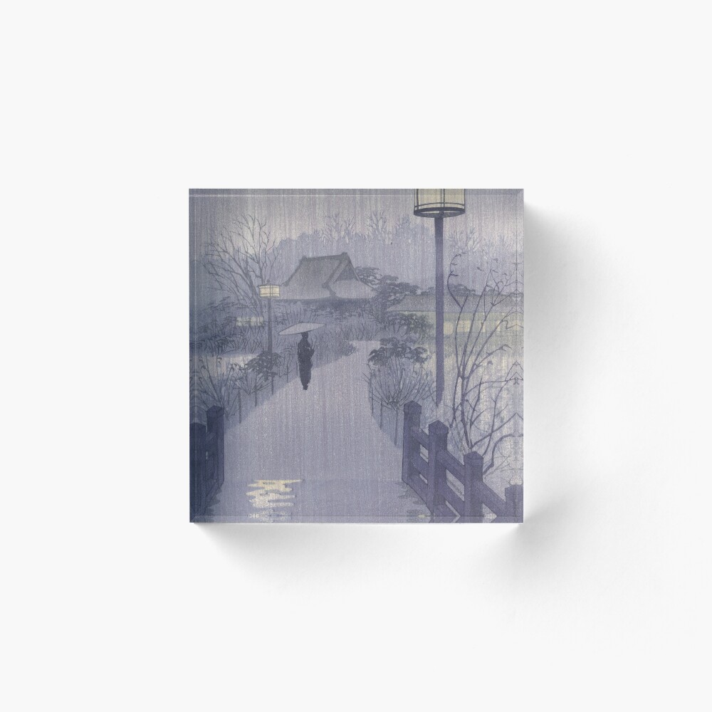 Evening rain at the Shinobazu pond Yau Shinobazu Ike - Kasamatsu 