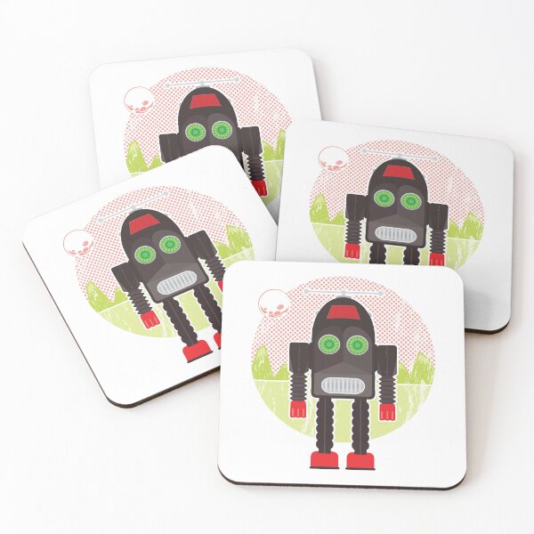 Item preview, Vintage cartoon robot in space designed and sold by essjaydesigns.
