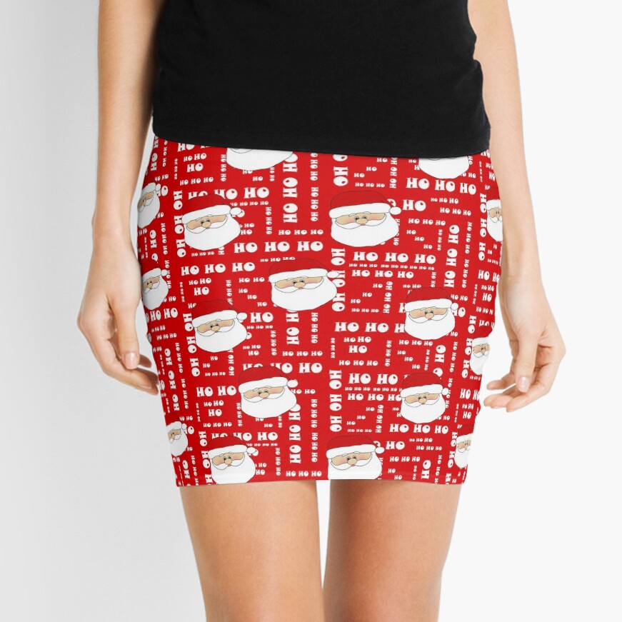 Santa HO HO HO Mini Skirt