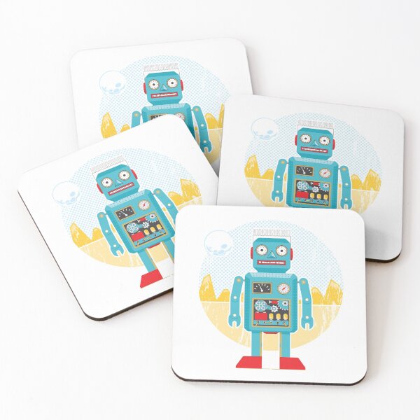 Item preview, Vintage cartoon robot in space designed and sold by essjaydesigns.