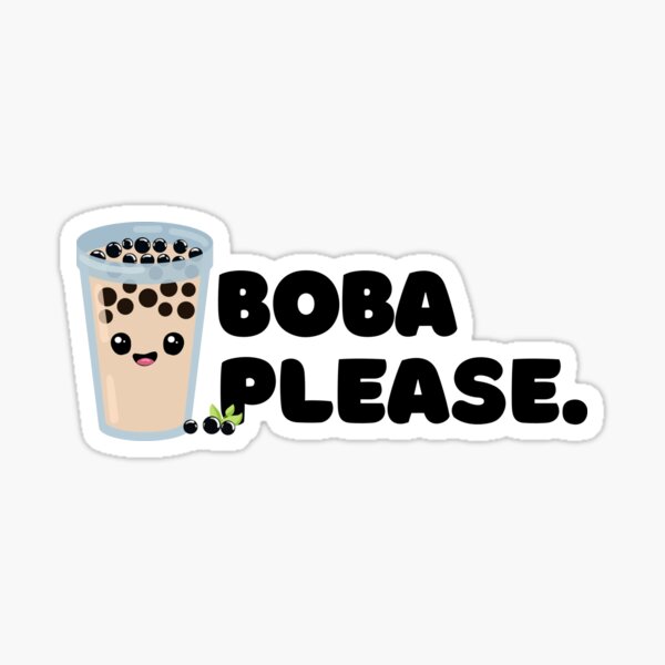 Vista previa del artículo con la obra «Cute Kawaii Bubble Tea Boba Blanco», diseñado y vendido por AriesRising-.