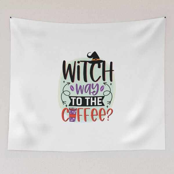 Item preview, Funny Coffee Witch Halloween Designs designed and sold by boopsblunt.