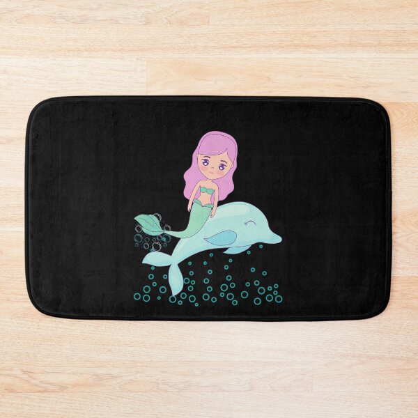 Item preview, Cute Dolphin, Mermaid & Bubbles designed and sold by Sun Sand & Sea Art.