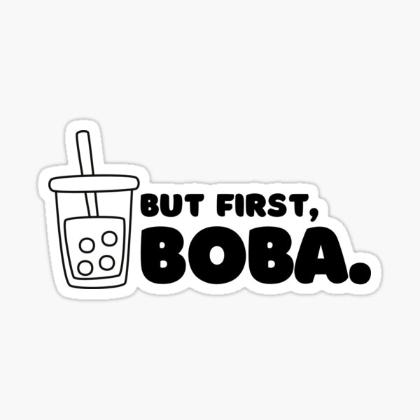 Vista previa del artículo con la obra «Pero primero Boba en blanco», diseñado y vendido por AriesRising-.