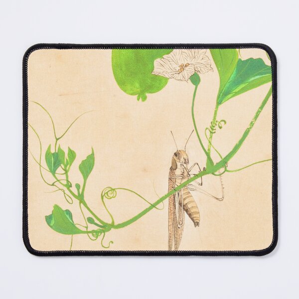 Item preview, Japanese Lacquer Grashopper on Gourd Vine by Shibata Zeshin designed and sold by Adorbits4ever.