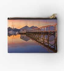 Low Tide Mosman Bay Boatshed At Dusk Studio Pouch