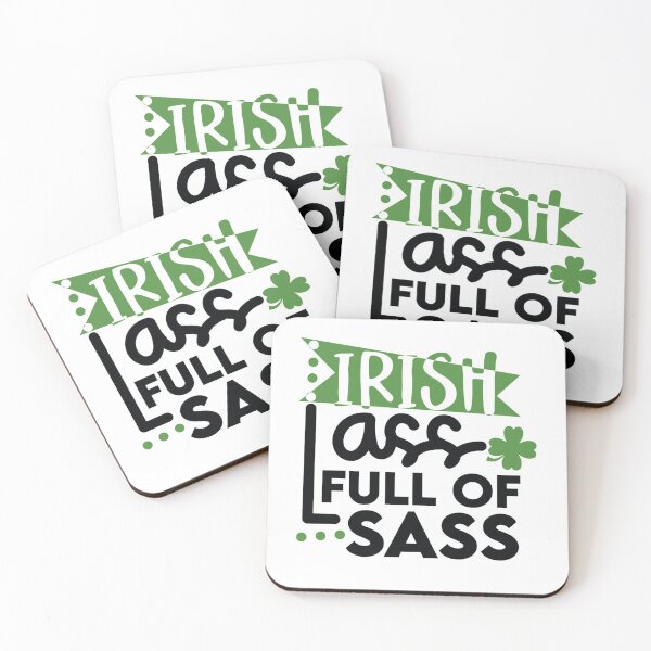Item preview, Irish lass full of sass st patrick's day funny quotes gift cool popular designed and sold by Petartist.