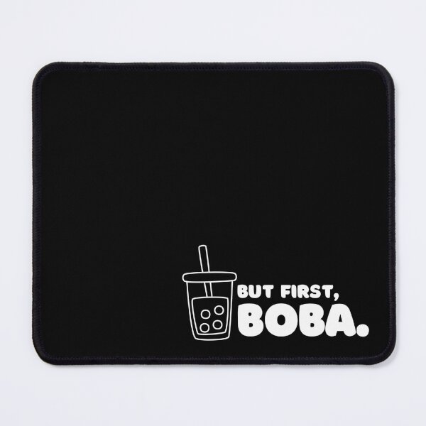Item preview, But First Boba on Black & White designed and sold by AriesRising-.