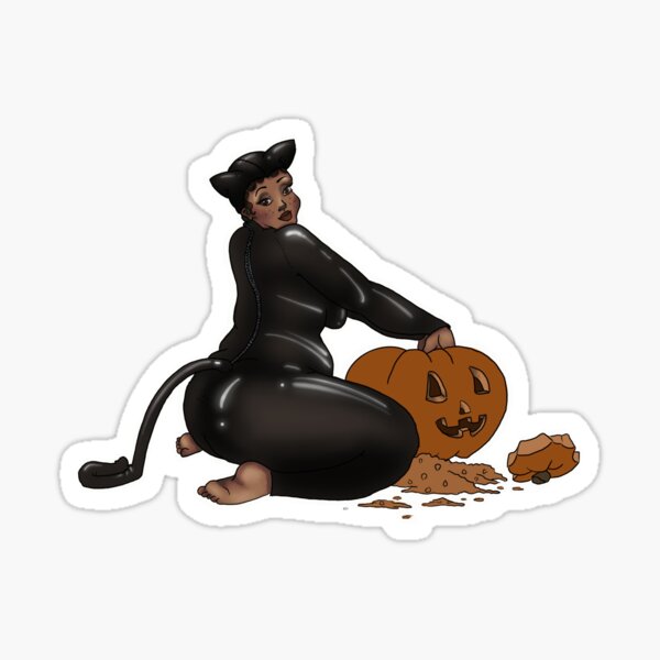 Chubby Cat Girl Sticker