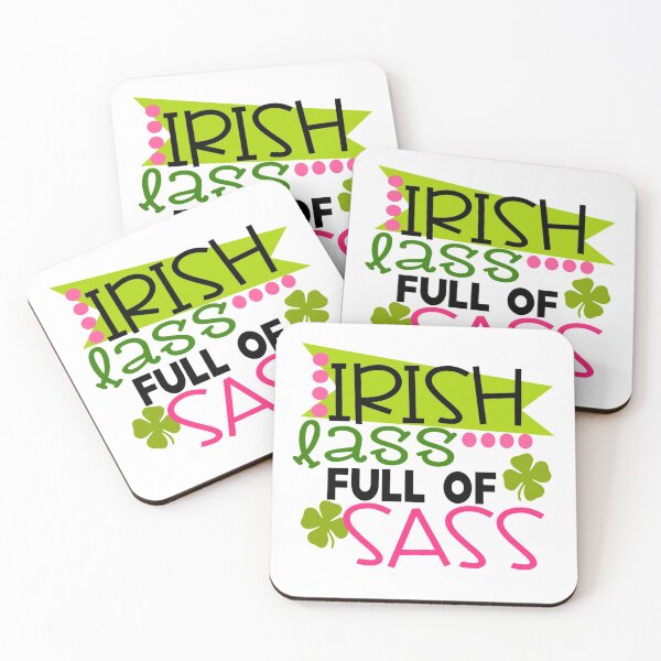 Item preview, Irish lass full of sass st patrick's day funny quotes gift cool popular designed and sold by Petartist.