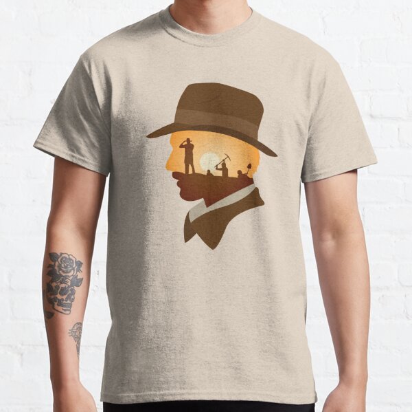 : Indiana Jones Shirt Men's Raiders of The Lost Ark Distressed  Poster T-Shirt (Small) Sand : Clothing, Shoes & Jewelry