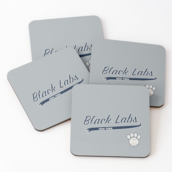 Item preview, Black Lab NEW YORK Baseball Script designed and sold by 8PawsStudio.