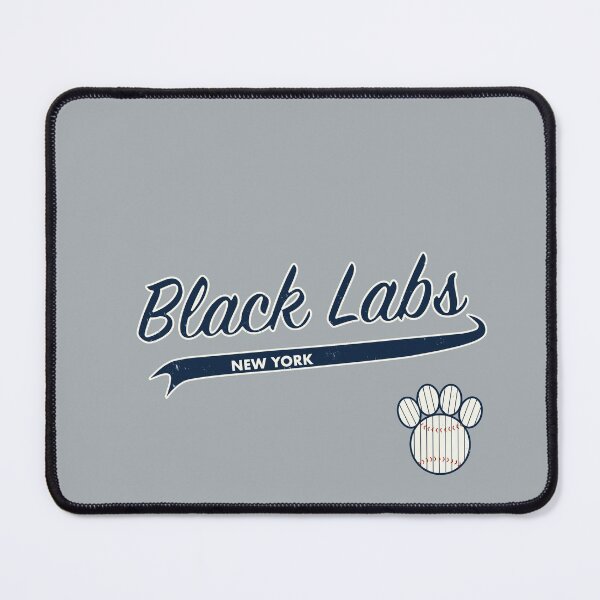 Item preview, Black Lab NEW YORK Baseball Script designed and sold by 8PawsStudio.