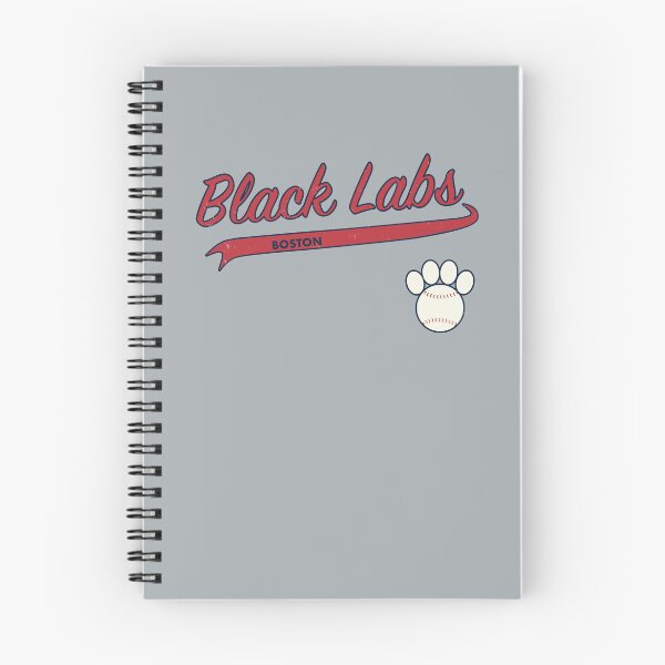 Item preview, Black Lab BOSTON Baseball Script designed and sold by 8PawsStudio.