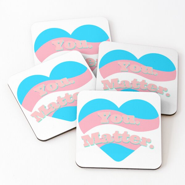 Item preview, You Matter (Trans Flag Heart) designed and sold by ExMoLiving.