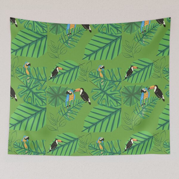 Item preview, Macaw, Toucan Birds on Green designed and sold by RiadMannan.