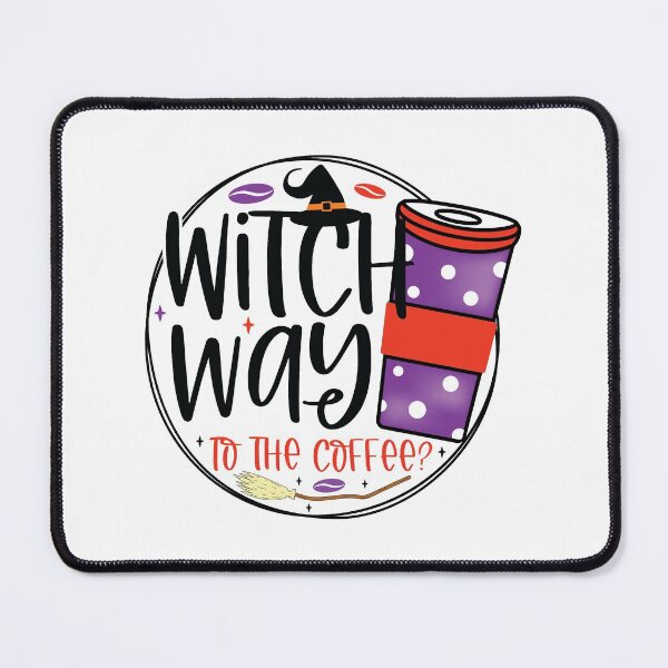 Item preview, Witch Way to the Coffee Funny Halloween Designs designed and sold by boopsblunt.