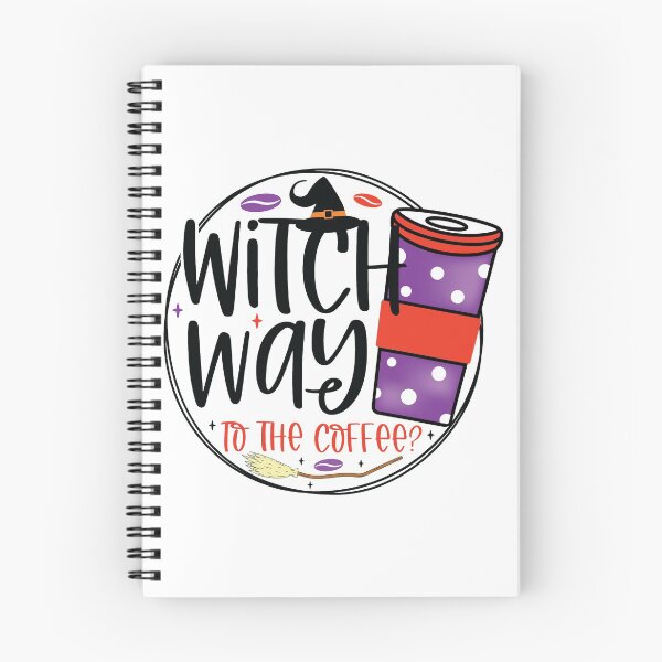 Item preview, Witch Way to the Coffee Funny Halloween Designs designed and sold by boopsblunt.