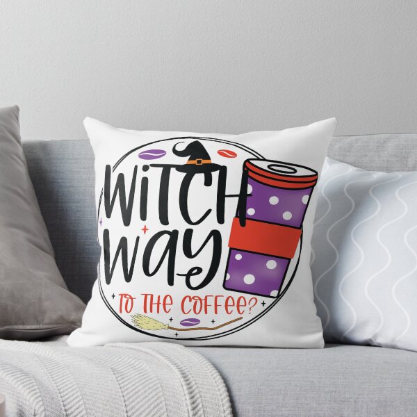 Item preview, Witch Way to the Coffee Funny Halloween Designs designed and sold by boopsblunt.