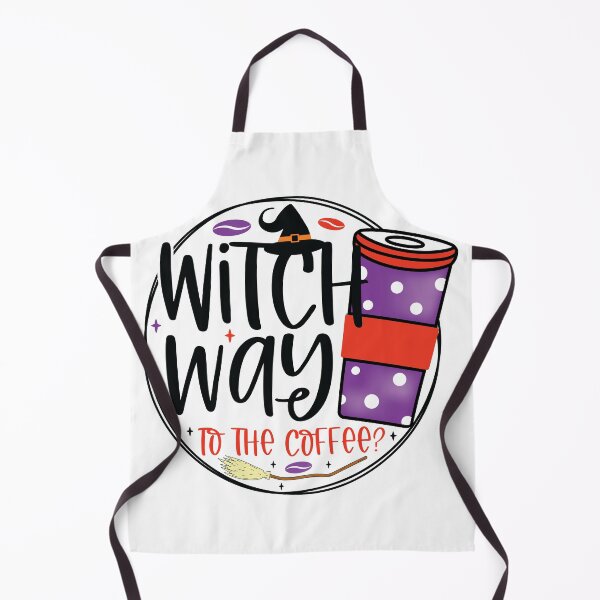 Item preview, Witch Way to the Coffee Funny Halloween Designs designed and sold by boopsblunt.