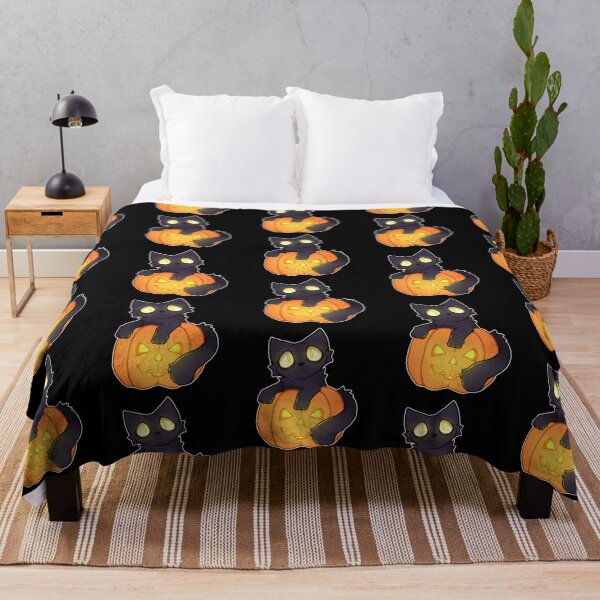 Item preview, Cute Halloween black cat w/ pumpkin! designed and sold by wolffiegeek.