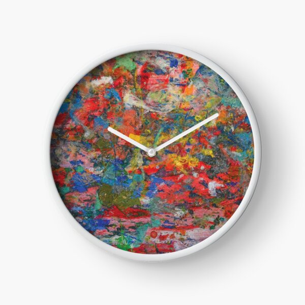 Colourful Paint Splatter Clock