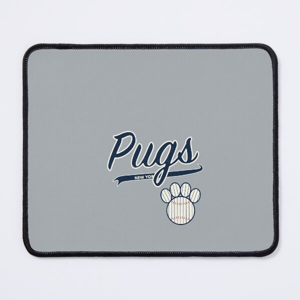 Item preview, Pug NEW YORK Baseball Script designed and sold by 8PawsStudio.