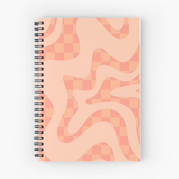 Item preview, Retro Checked Liquid Swirl Square Abstract Pattern in Blush Peach designed and sold by kierkegaard.
