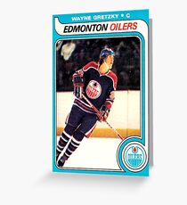Wayne Gretzky Edmonton Oilers Hockey NHL Rookie Card Greeting Card