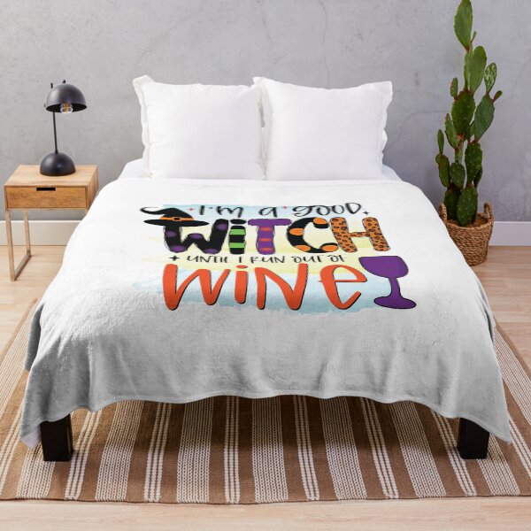 Item preview, I’m a Good Witch Until I Run out of Wine Halloween Design designed and sold by boopsblunt.
